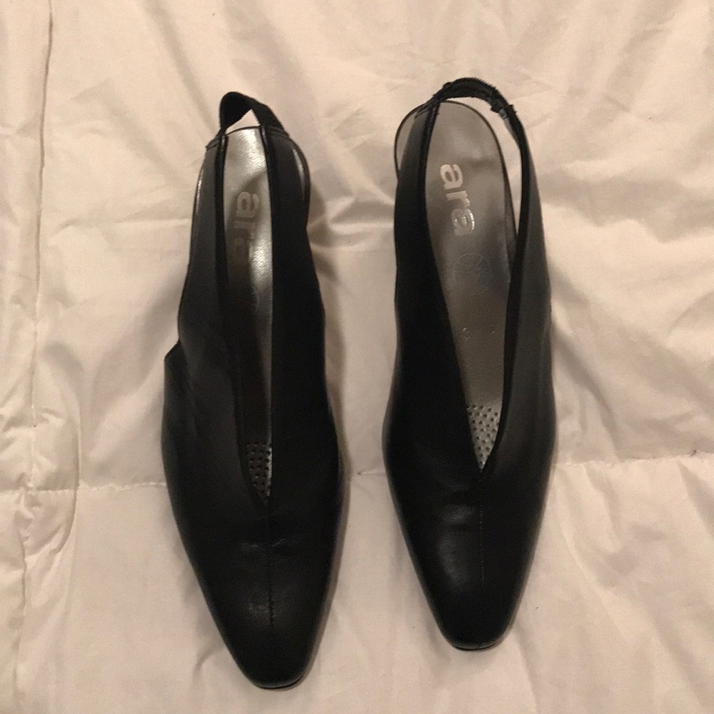 Ara Luftpolster Black slingback dress shoes